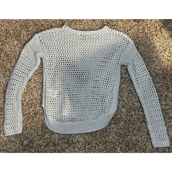 Lucky Brand Women's Gray Long Sleeve Sweater with Silver Accents Small - Picture 2 of 3